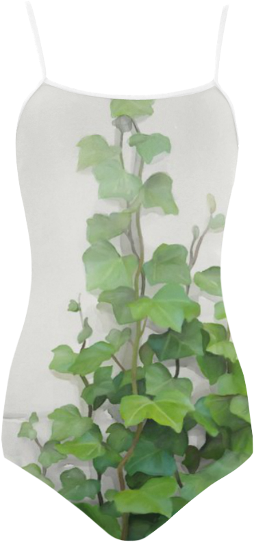 Watercolor Vines, Climbing Plant Zoom Strap Swimsuit - Wall Backpack By Ivaw (500x500), Png Download