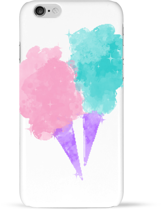 Coque 3d Iphone 6 Watercolor Cotton Candy Par Pinkglitter - Iphone 7 Flamingos (690x850), Png Download