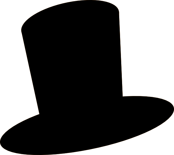 Top Hat Clipart - Black Top Hat Clip Art (600x536), Png Download