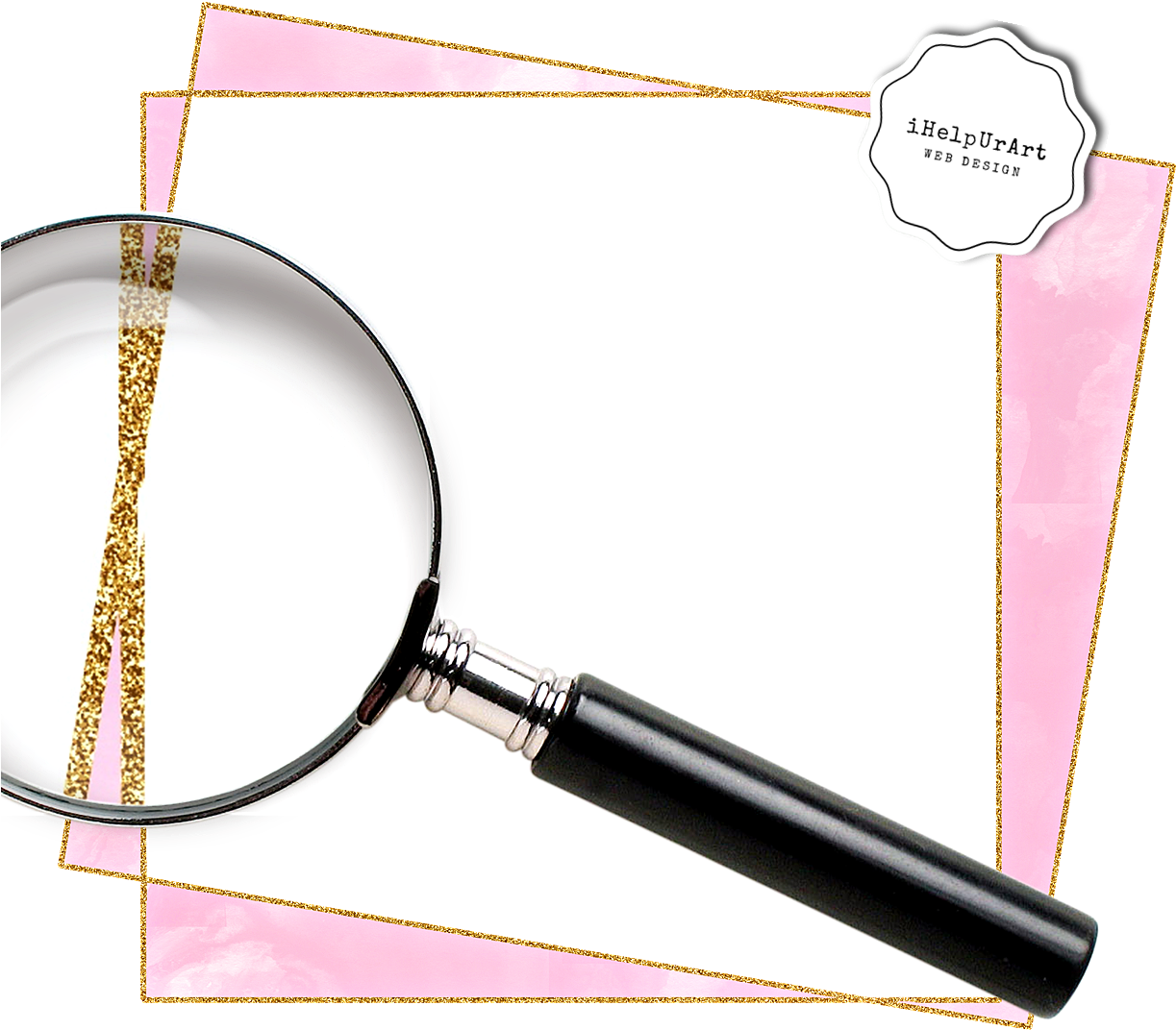 Colorful Geometric Frames Clipart Example Image - Magnifying Glass Png Free (1280x1151), Png Download