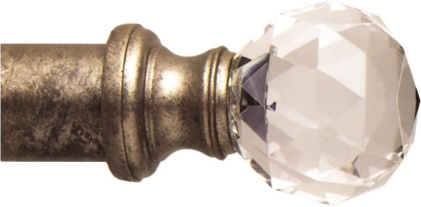 Crystal Ball - Finial Company Gb2 Finial For 2" Curtain Rod~each (948x441), Png Download