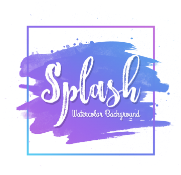 Multicolor Watercolor Brush Splash Background With - Watercolor Painting (360x360), Png Download