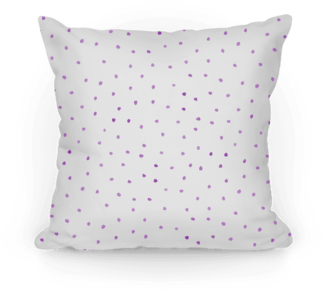 Purple Watercolor Polka Dots Pillow - Cushion (484x484), Png Download