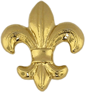 Gold Plated Fleur De Lis Png - Pinmart's Gold Plated Fleur-de-lis Flower (395x395), Png Download