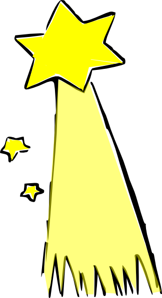Animated Star Clip Art - Shooting Star Clip Art (324x597), Png Download