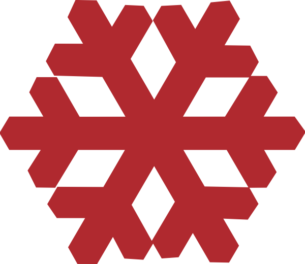 Snowflake Clip Art Red (600x520), Png Download