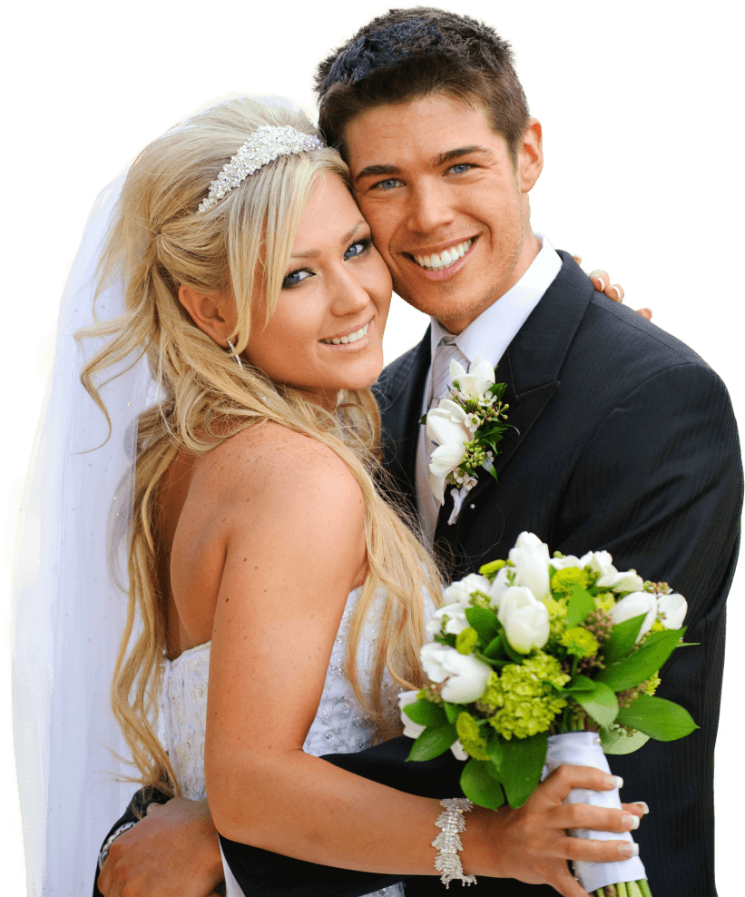 Wedding Couple Png Pic - People On Wedding Day (926x1024), Png Download