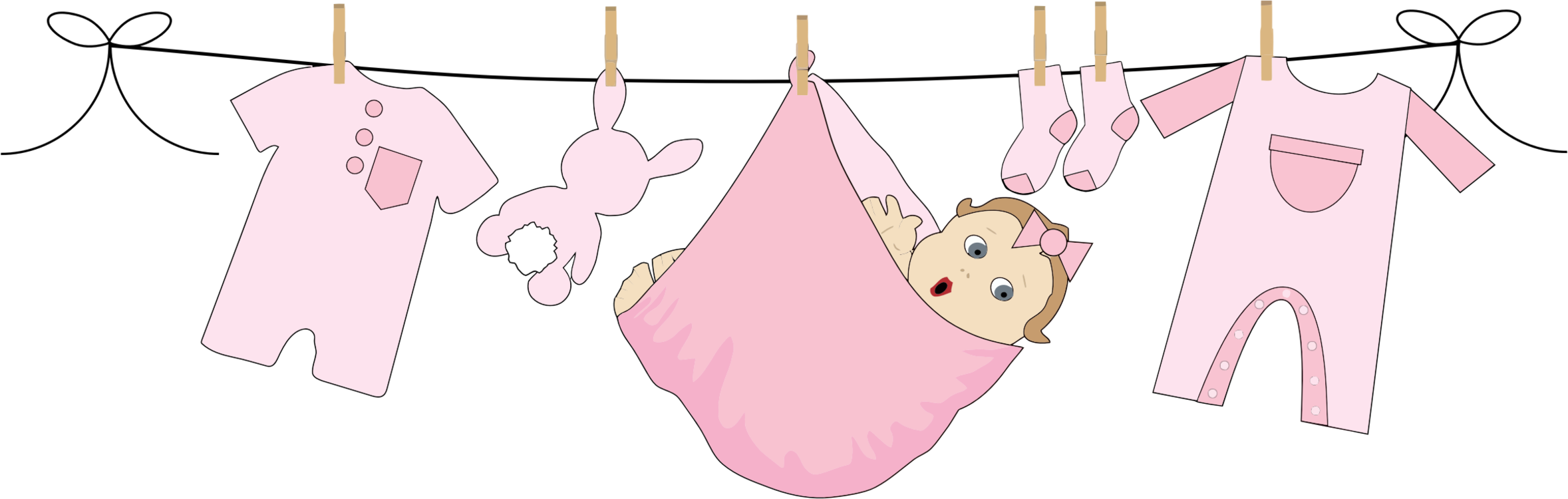 This Free Icons Png Design Of Baby Girl Hanging On (2307x734), Png Download