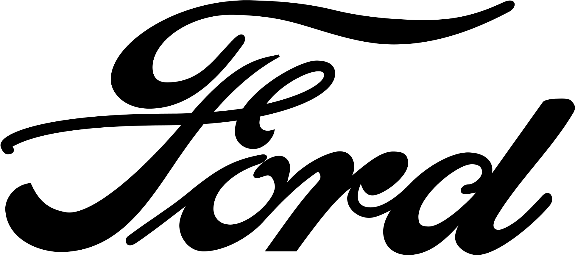 Ford Text Logo Black Png Transparent Images - Ford F150 Super Duty Flex Fit Hat Curved Or Flat Bill (1024x1024), Png Download