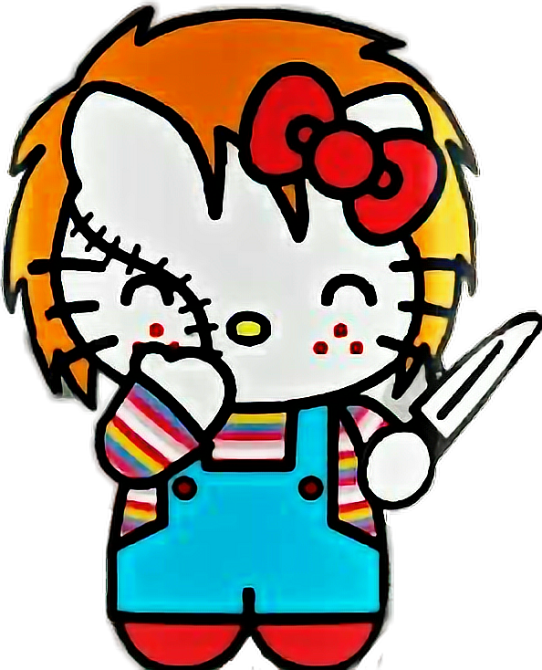 Hellokitty Chucky Halloween - Hello Kitty Chucky (594x734), Png Download