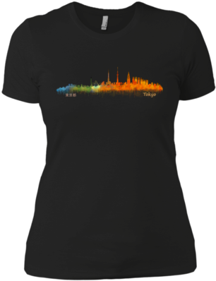 Tokyo Japan City Skyline In Watercolor Art - Tfm Tokyo Japan City Skyline In Watercolor Art. V1 (400x400), Png Download