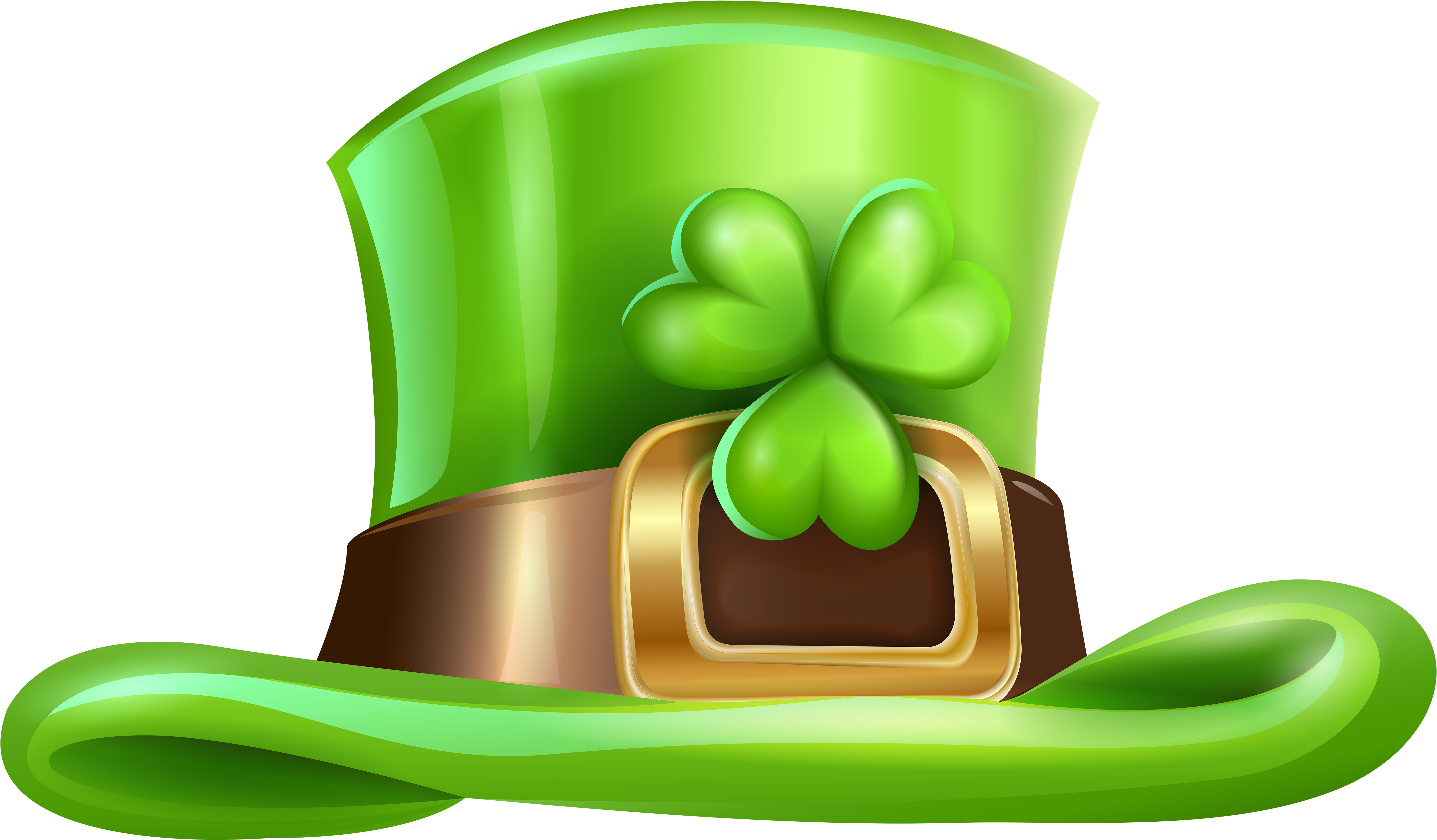 St Patricks Day Hat With Shamrock Transparent Png Clip - Saint Patrick's Day (6000x3604), Png Download