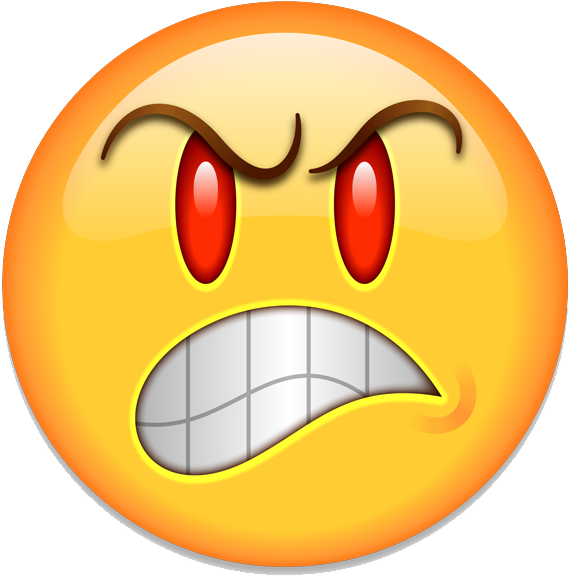 Transparent Emojis Mad - Emoji Of Angry (590x590), Png Download