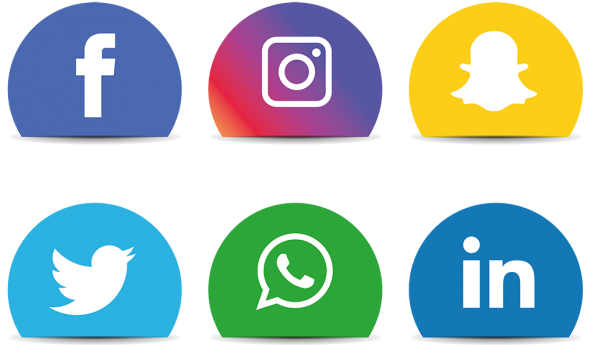 Social Media Icons Set - Social Media Logos Transparent (640x640), Png Download