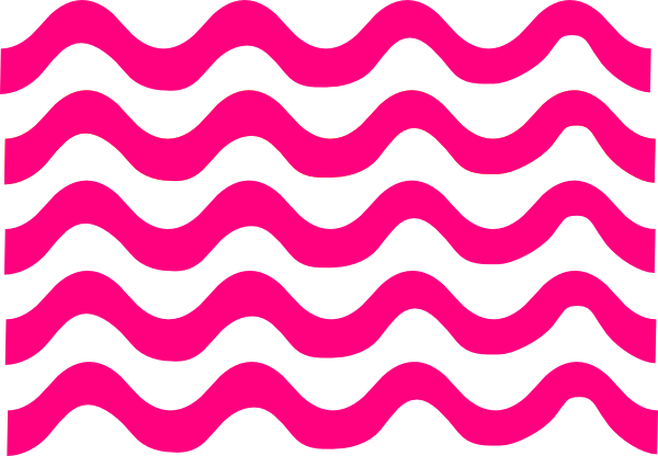Pink Wave Lines Clip Art - Wave Lines (600x416), Png Download