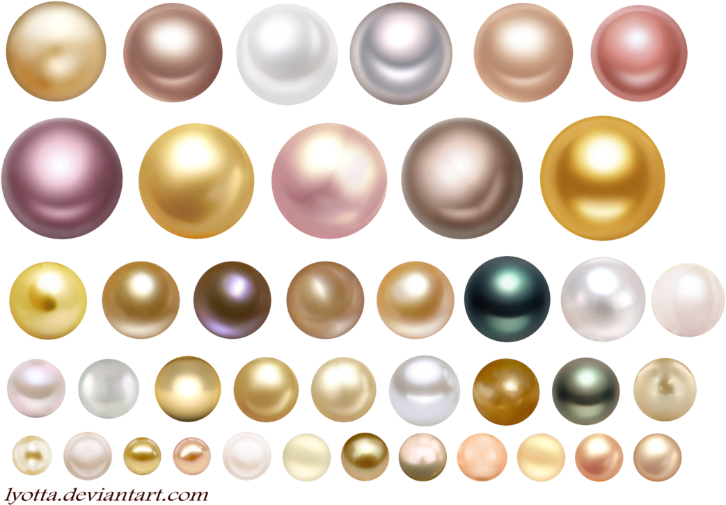 Multi-colored Pearls By Lyotta - Drawing (1062x753), Png Download