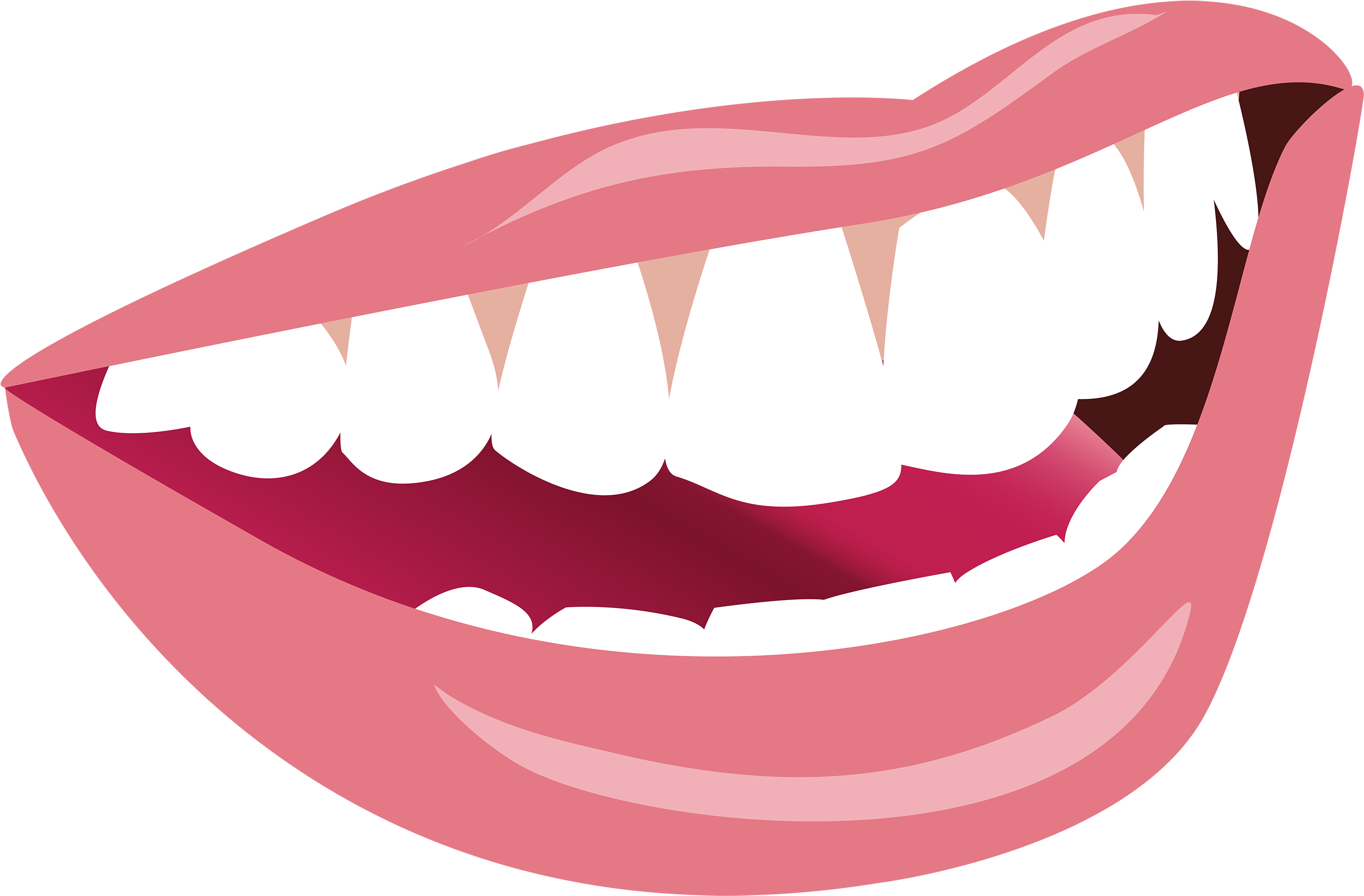 Smiling Mouth Png Clipart Image - Mouth Png (3000x1970), Png Download