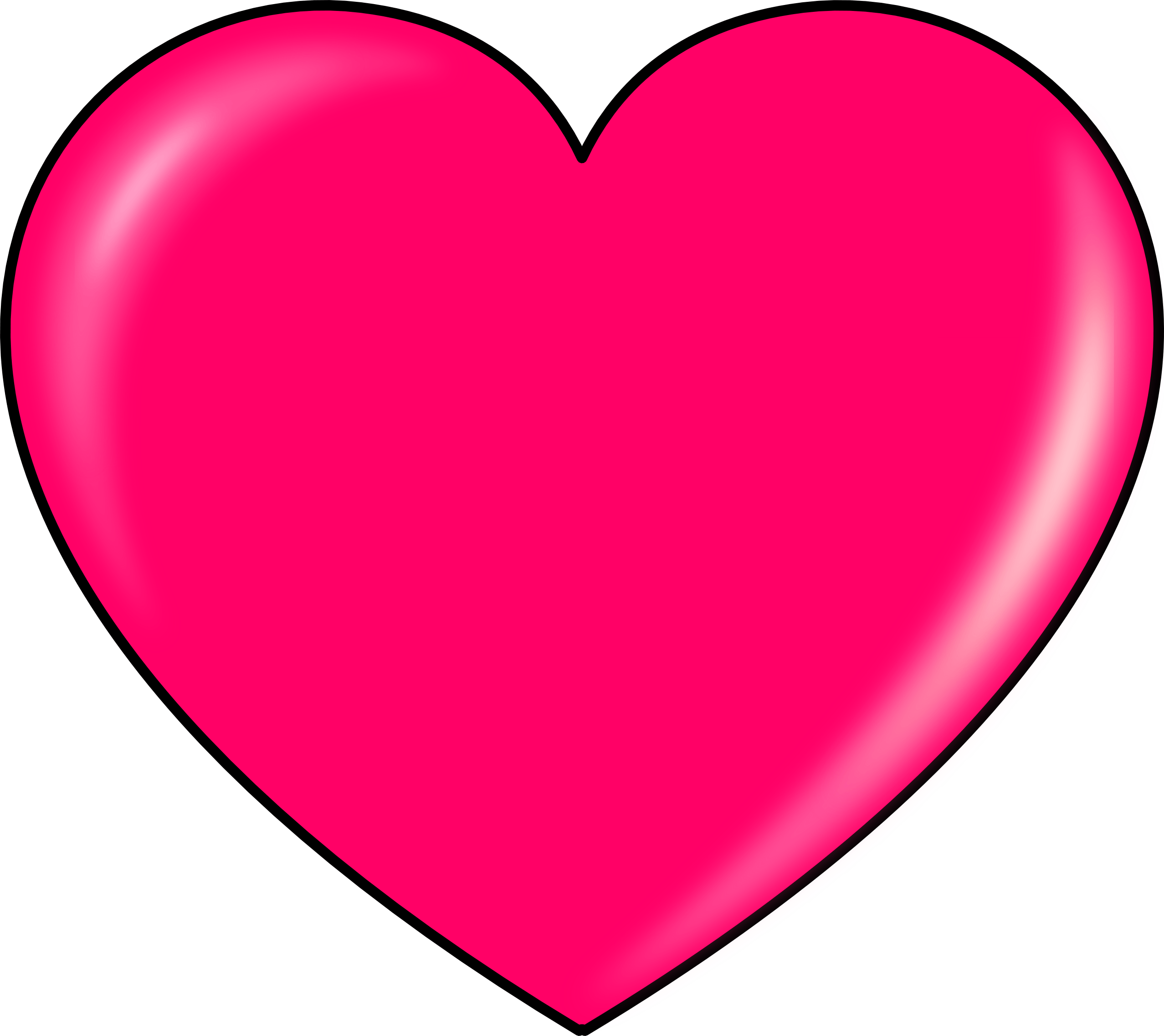 Pink Heart Clipart - Pink Heart Shape Png (2555x2275), Png Download