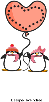 Penguin, Penguin, Red, Valentine's Day Png And Psd - Portable Network Graphics (360x360), Png Download