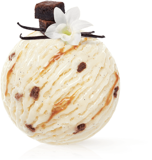 Vanilla Brownie Ice Cream - Ice Cream Vanilla Png (1250x750), Png Download