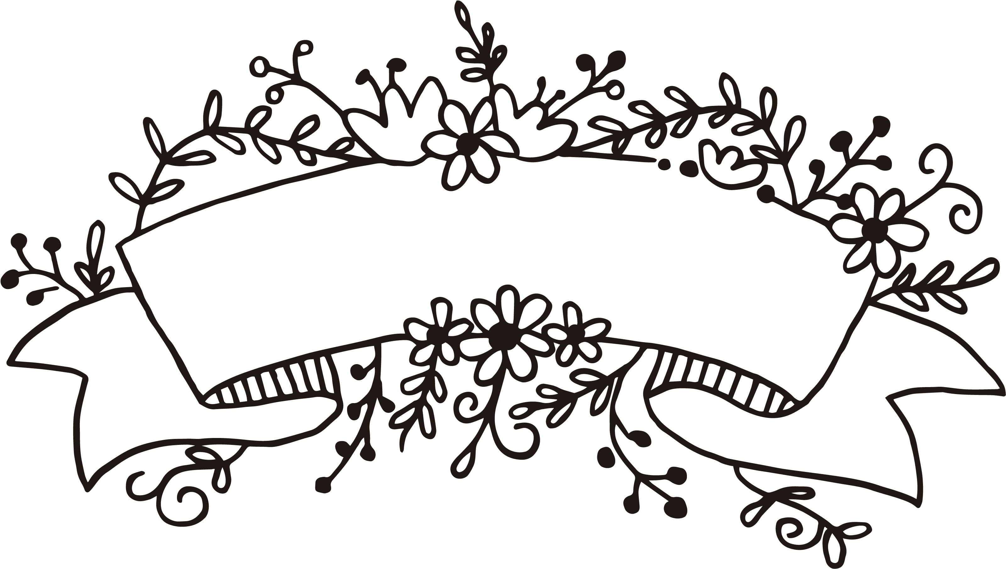 Paper Flower Clip Art - Free Floral Banner Graphics (3300x1948), Png Download