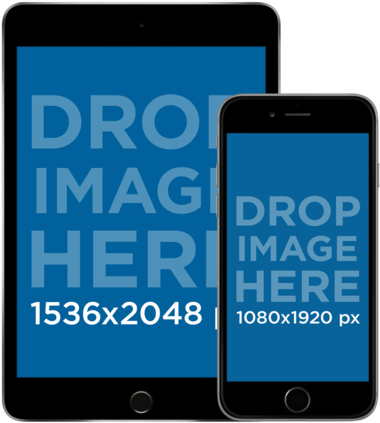 Png Mockup Of A Black Ipad Mini And Iphone In Front - Brooklyn Bridge Park Pier 6 (640x480), Png Download