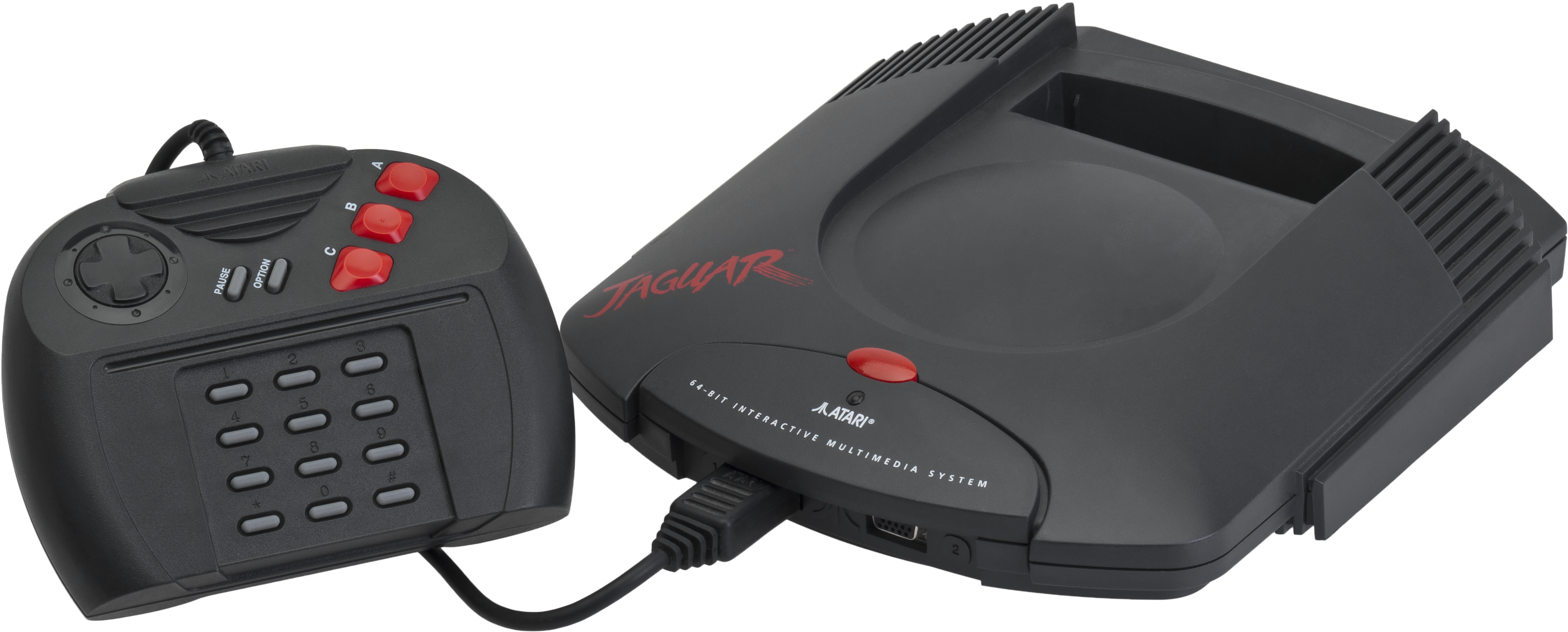 Atari Jaguar Console Set - Atari Jaguar (3860x1660), Png Download