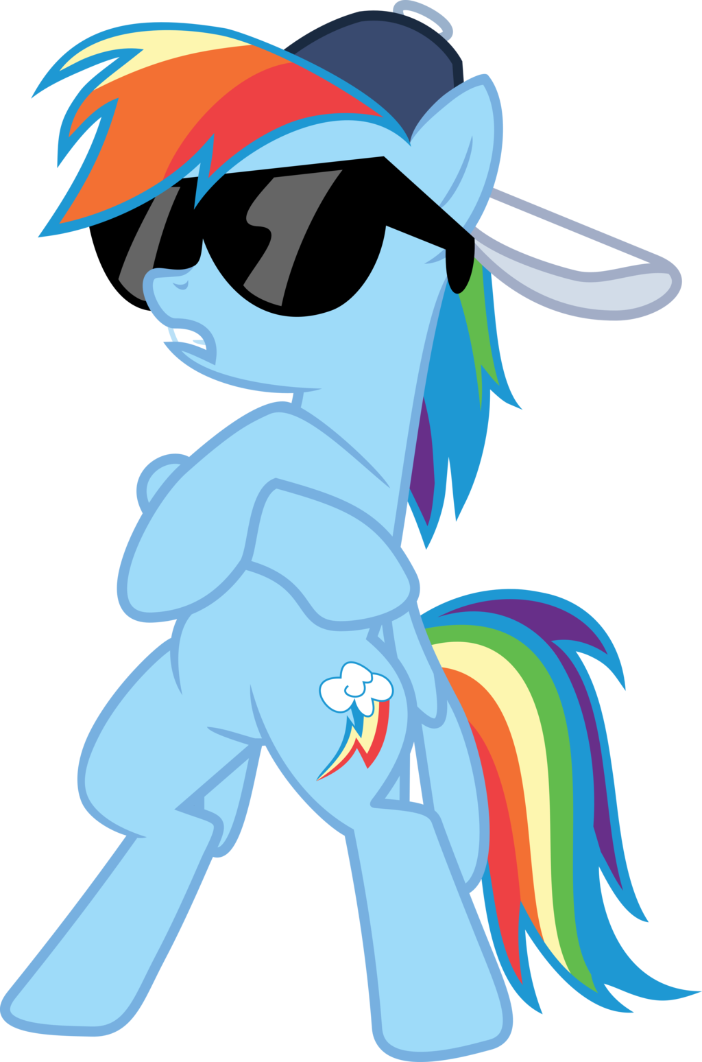 Swag - Rainbow Dash Cool (1024x1548), Png Download