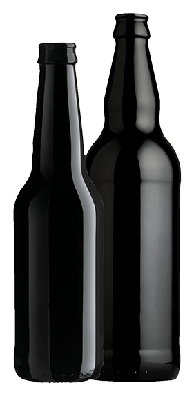Black Is Back Available Now 330ml & 500ml Black Glass - Glass Bottle (281x574), Png Download
