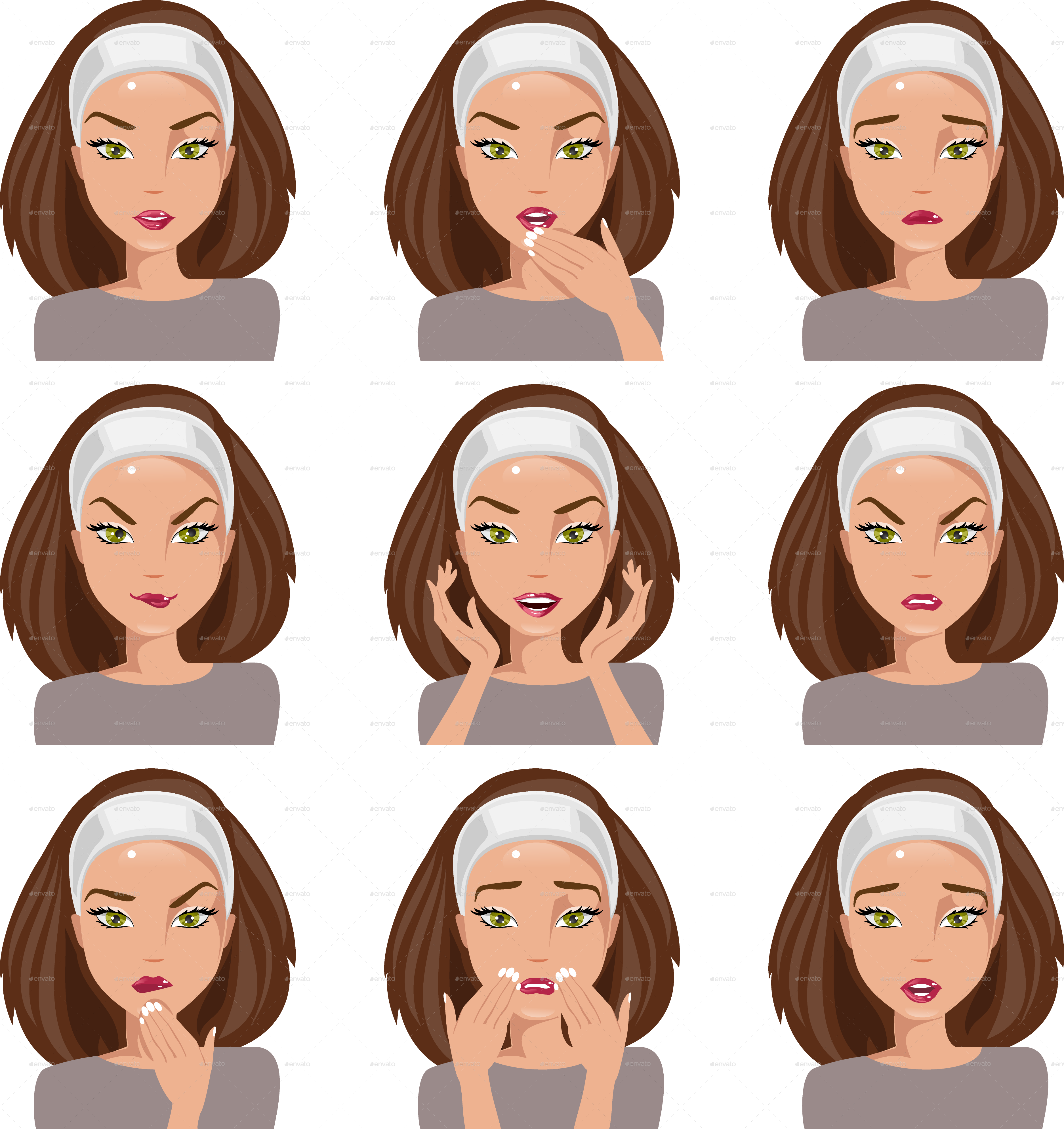 Emotions Emotions - Female Emotions Png (3750x3979), Png Download