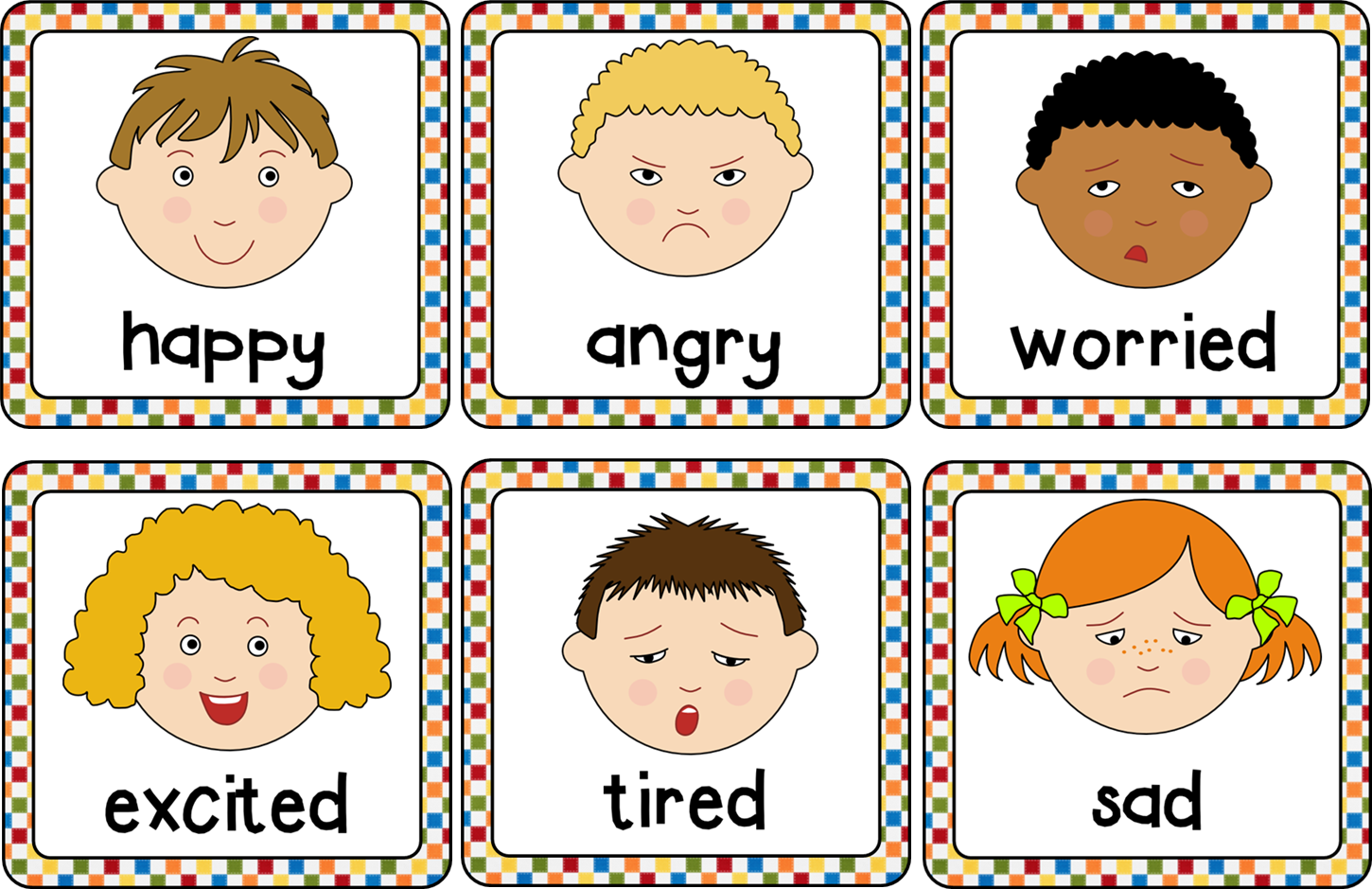 Banner Library Stock Emotions Duygular Pinterest Worksheets - Emotion Cards (1450x939), Png Download