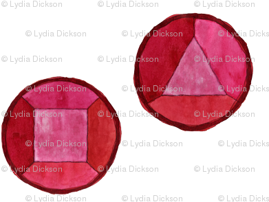 Garnet Watercolor Gem - Circle (400x303), Png Download