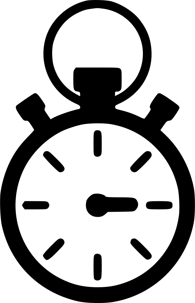 Image Library Download Stopwatch Clipart Svg - Time Icon (632x980), Png Download