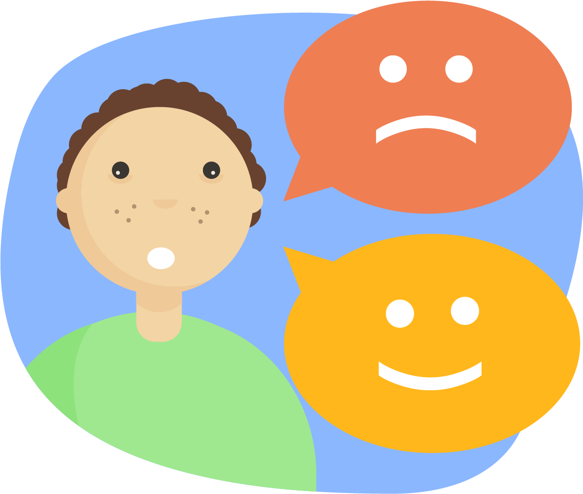 Child Expressing Happiness And Sadness - Child (1200x1050), Png Download