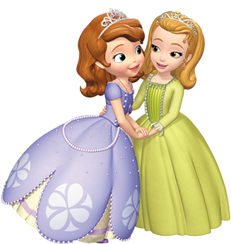 Sofia & Amber Hug - Princess Sofia And Amber (343x354), Png Download