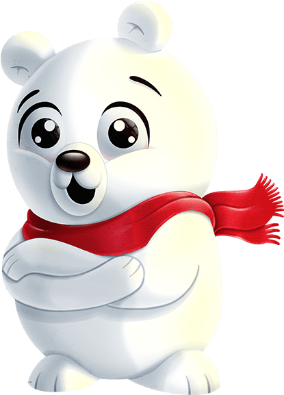 Snuggle N Hug Polarbear Illo 650 - Cartoon (650x650), Png Download