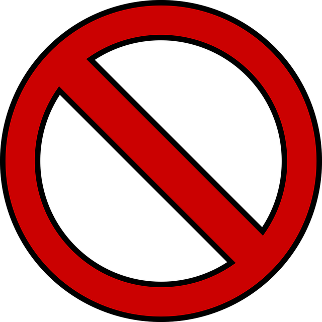 Ban Pixabay - Verboten Schild (640x640), Png Download