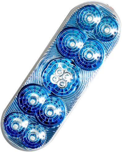 Model Sl8900 Designer Series Blue Ref Oval Red Strobe - Circle (615x615), Png Download