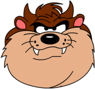 Taz - Tasmanian Devil Looney Tunes Face (400x400), Png Download