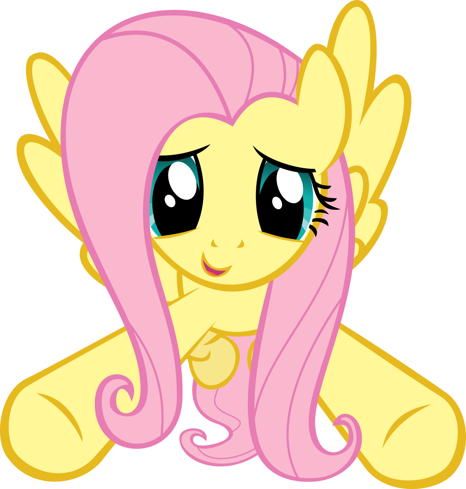 Incoming Hug - My Little Pony Fluttershy Hug (1600x1678), Png Download