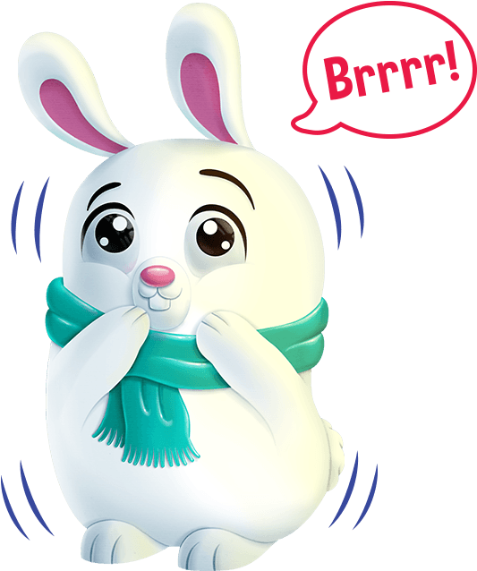 Snuggle N Hug Artic Bunny Illo Brrr Cold 650 - Domestic Rabbit (650x650), Png Download