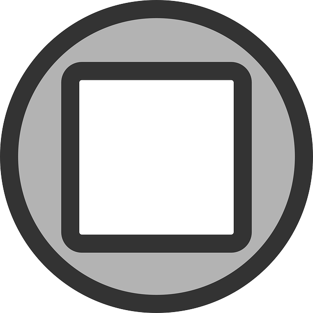 Stop, Flat, Button, Theme, Action, Icon - Charing Cross Tube Station (640x640), Png Download