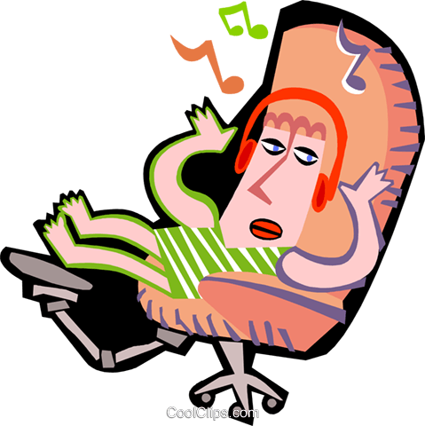 Person Listening To Music In Headphones Royalty Free - Person Listening To Music Transparent (479x480), Png Download