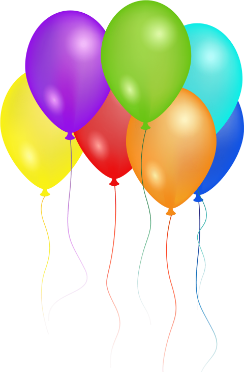 Colorful Balloons Free Transparent Png Png Images - Happy Birthday Cake And Balloons Png (400x568), Png Download
