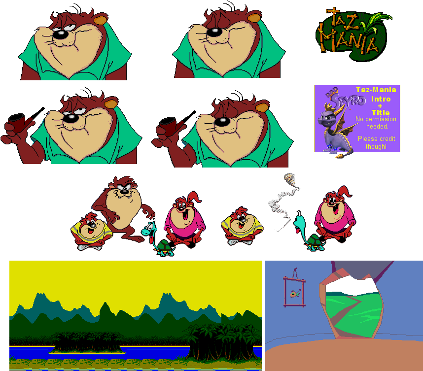 Click For Full Sized Image Title & Intro - Taz Mania (861x760), Png Download