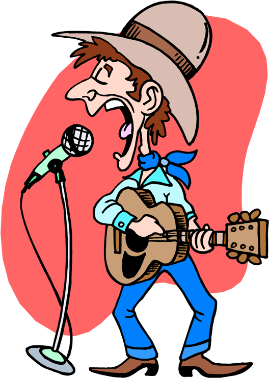Download Free Printable Clipart And Coloring Pages - Country Music Clip Art (607x750), Png Download