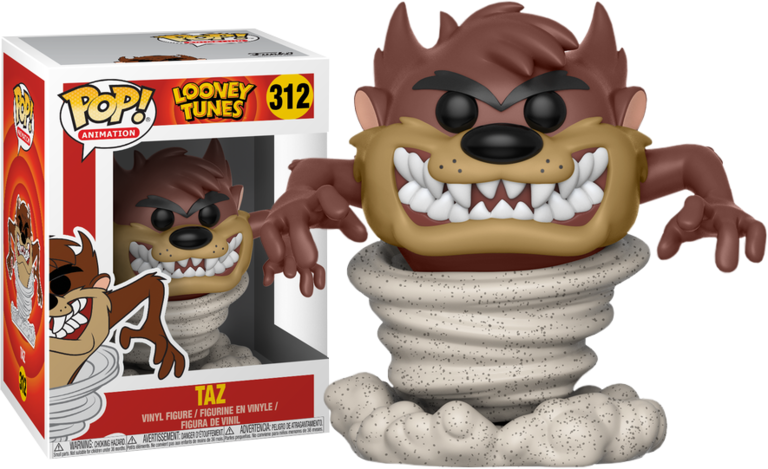 Taz With Tornado Pop Vinyl Figure - Funko Pop Looney Tunes Taz (768x469), Png Download
