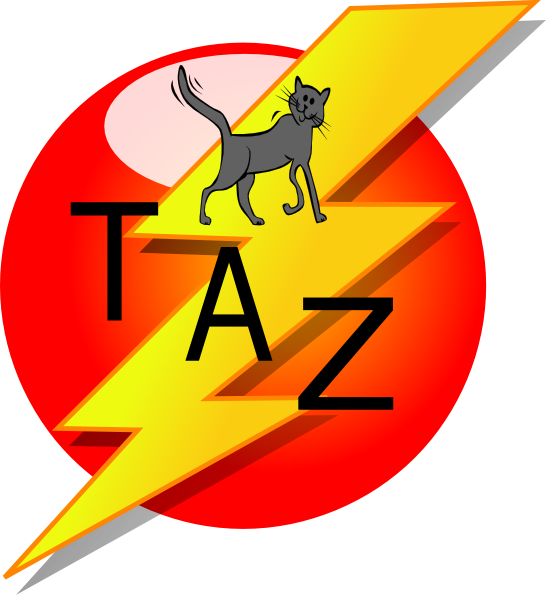 Taz Decal Clip Art - Lightning Clip Art (546x595), Png Download
