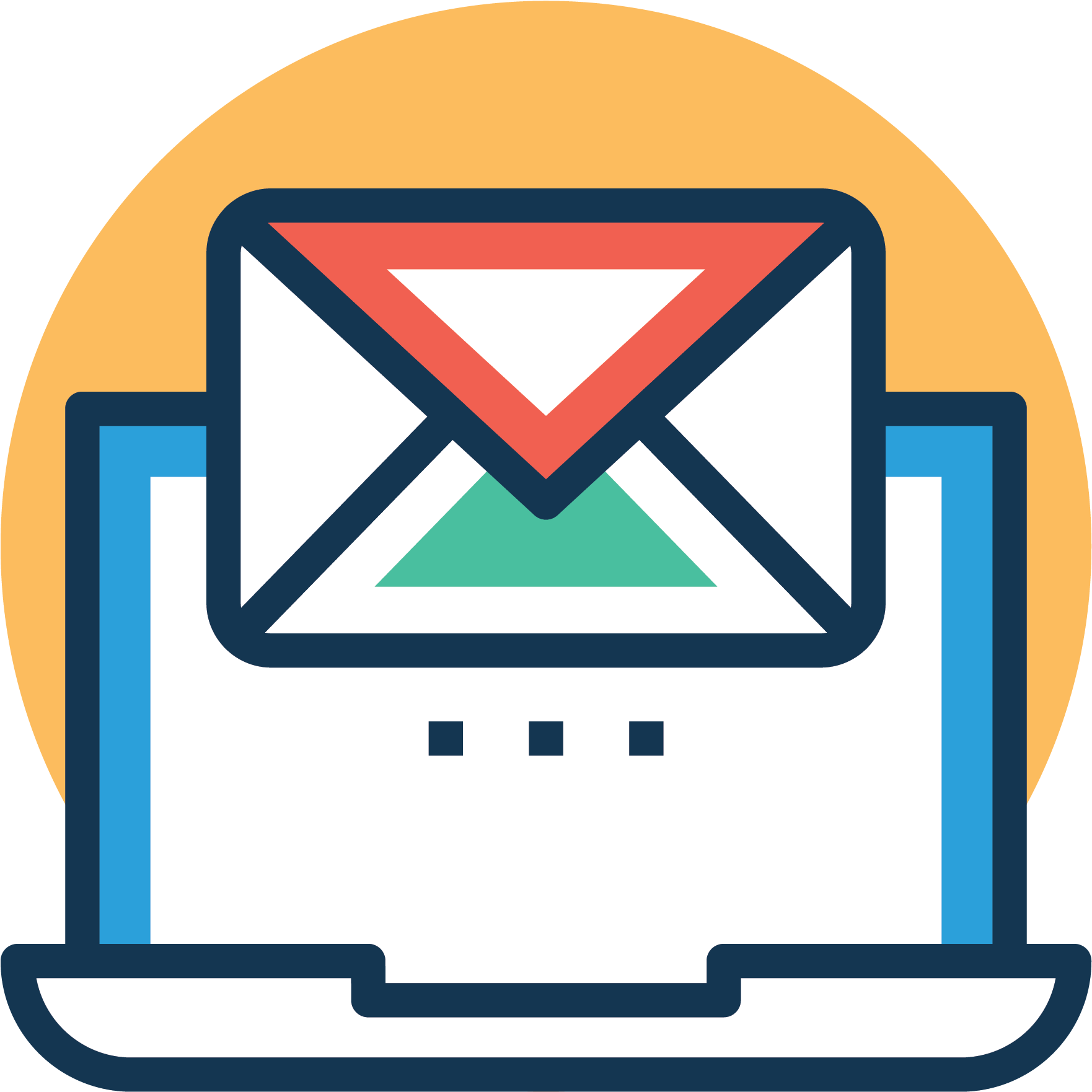 Email-icon - Icon Gmail Png White (1919x1919), Png Download