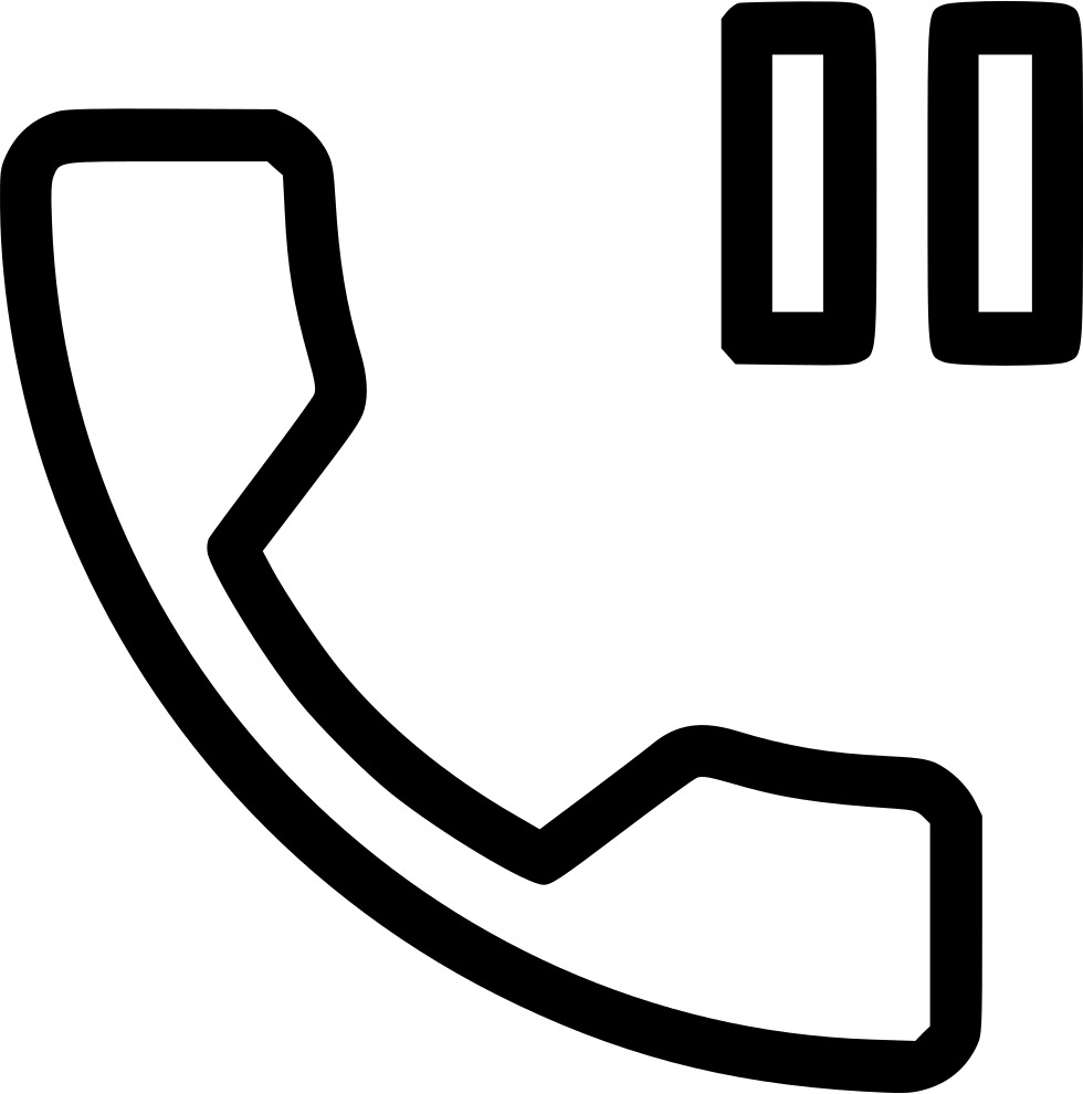 Pause Comments - Call Icon Line (980x990), Png Download